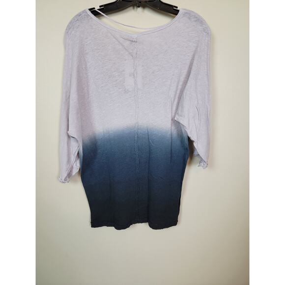 Free People Size XS Linen Blend Ombre "Strawberry Top" New with Tag Black - Picture 6 of 6